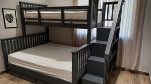 Trundle Queen Trundle Bunk bed - Creator Creations Wood Furniture Nelspruit