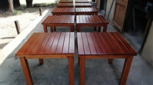 Creator Creations Wood Furniture Nelspruit - Saligna Cafe Tables - Small Dining Tables - Restaurant tables